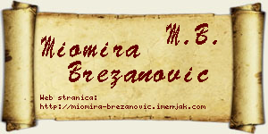 Miomira Brezanović vizit kartica